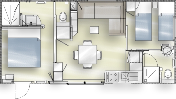 Grundriss vom Méditerranée